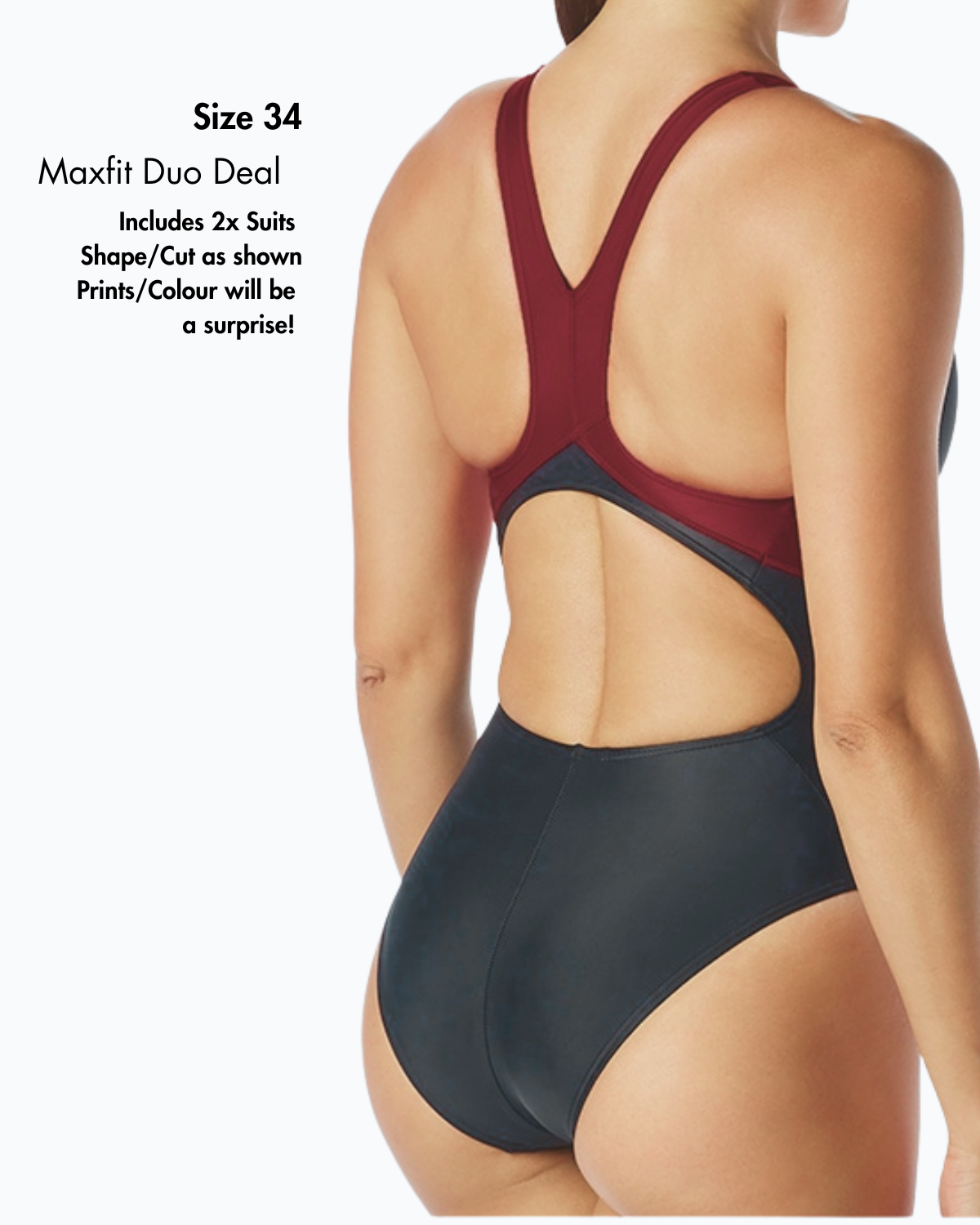 TYR Women's Sample Duo Deal -  2 x Size 34 Maxfit Swimsuits