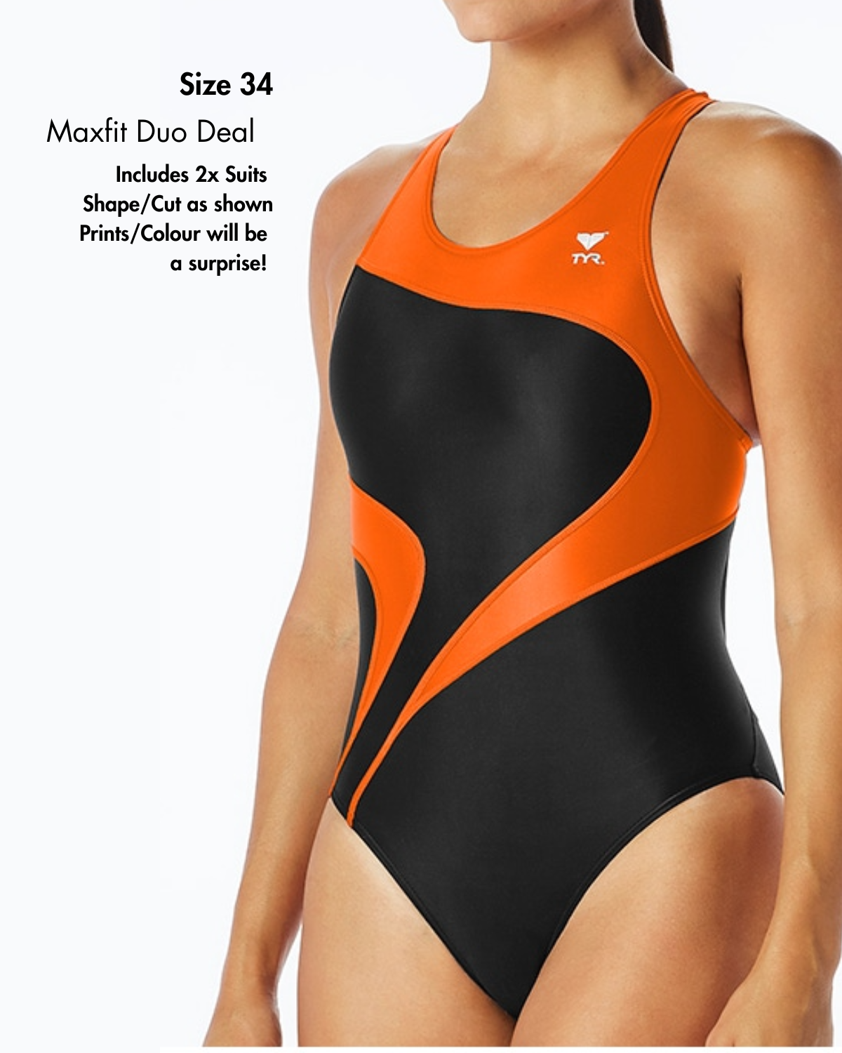 TYR Women's Sample Duo Deal -  2 x Size 34 Maxfit Swimsuits