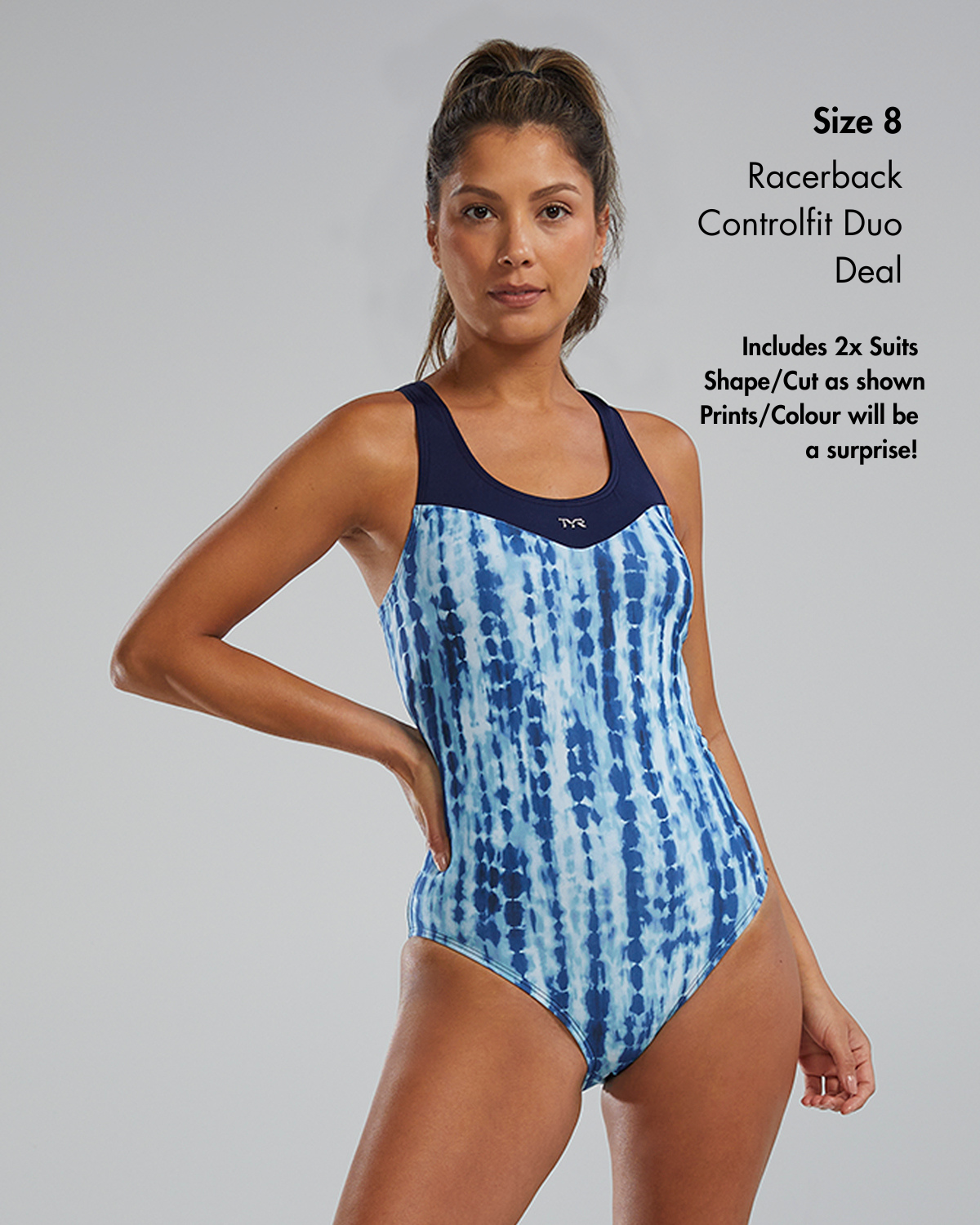 TYR Women's Sample Duo Deal -  Size 8 Racerback ControlFit