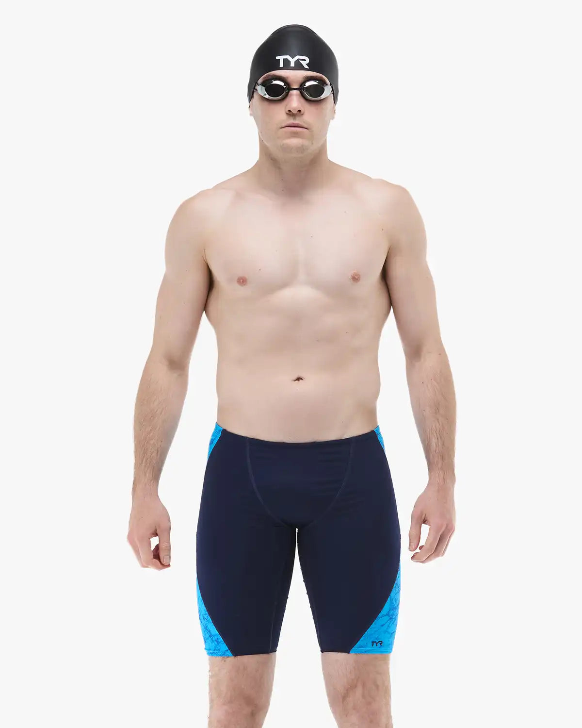 TYR Men's Durafast Elite Jammer - Zephyr - Blue/Navy