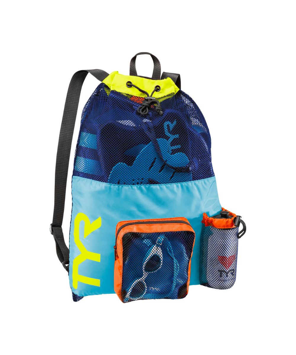 TYR Big Mesh Mummy Backpack - Blue/Yellow