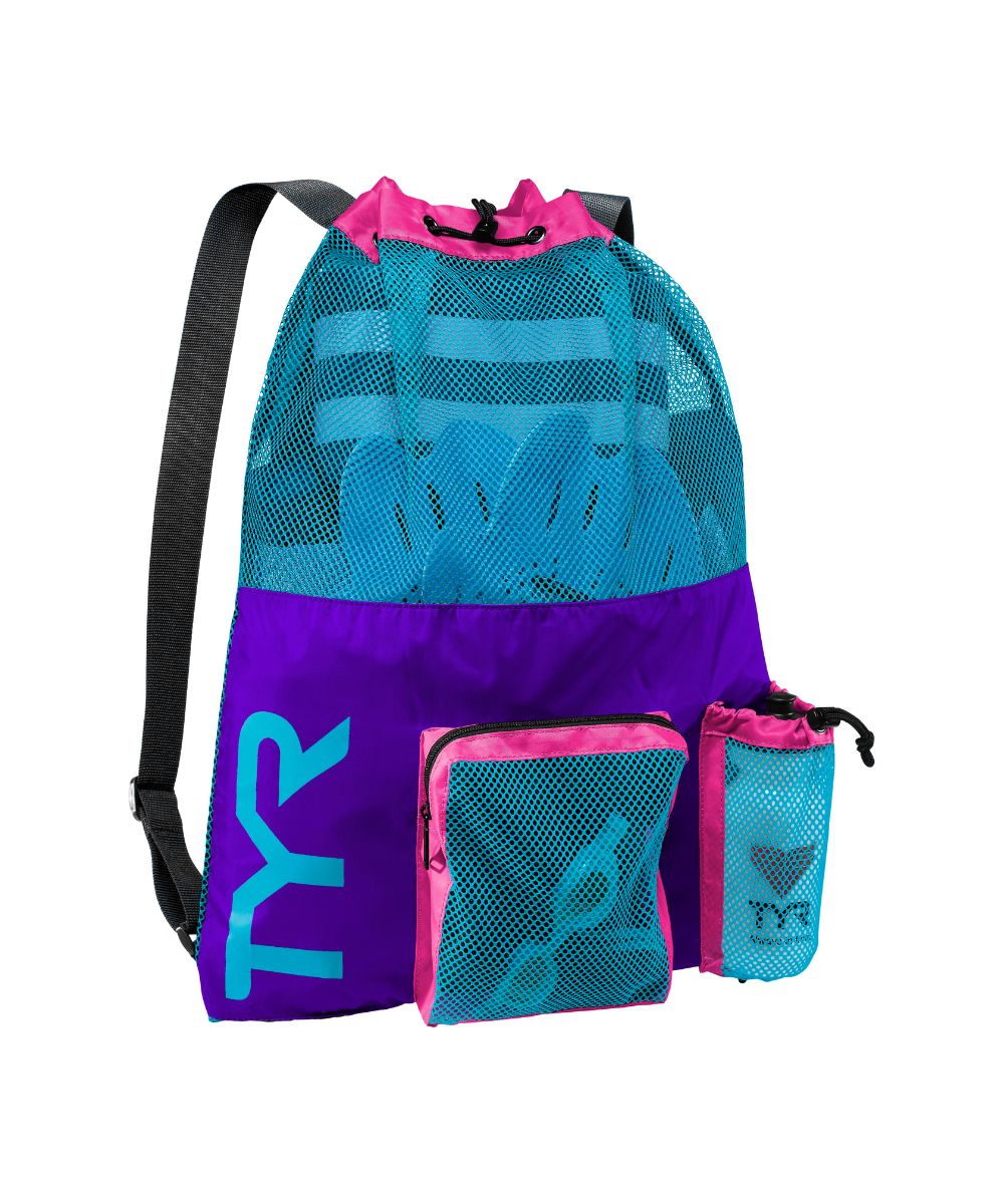 TYR Big Mesh Mummy Backpack - Purple/Blue