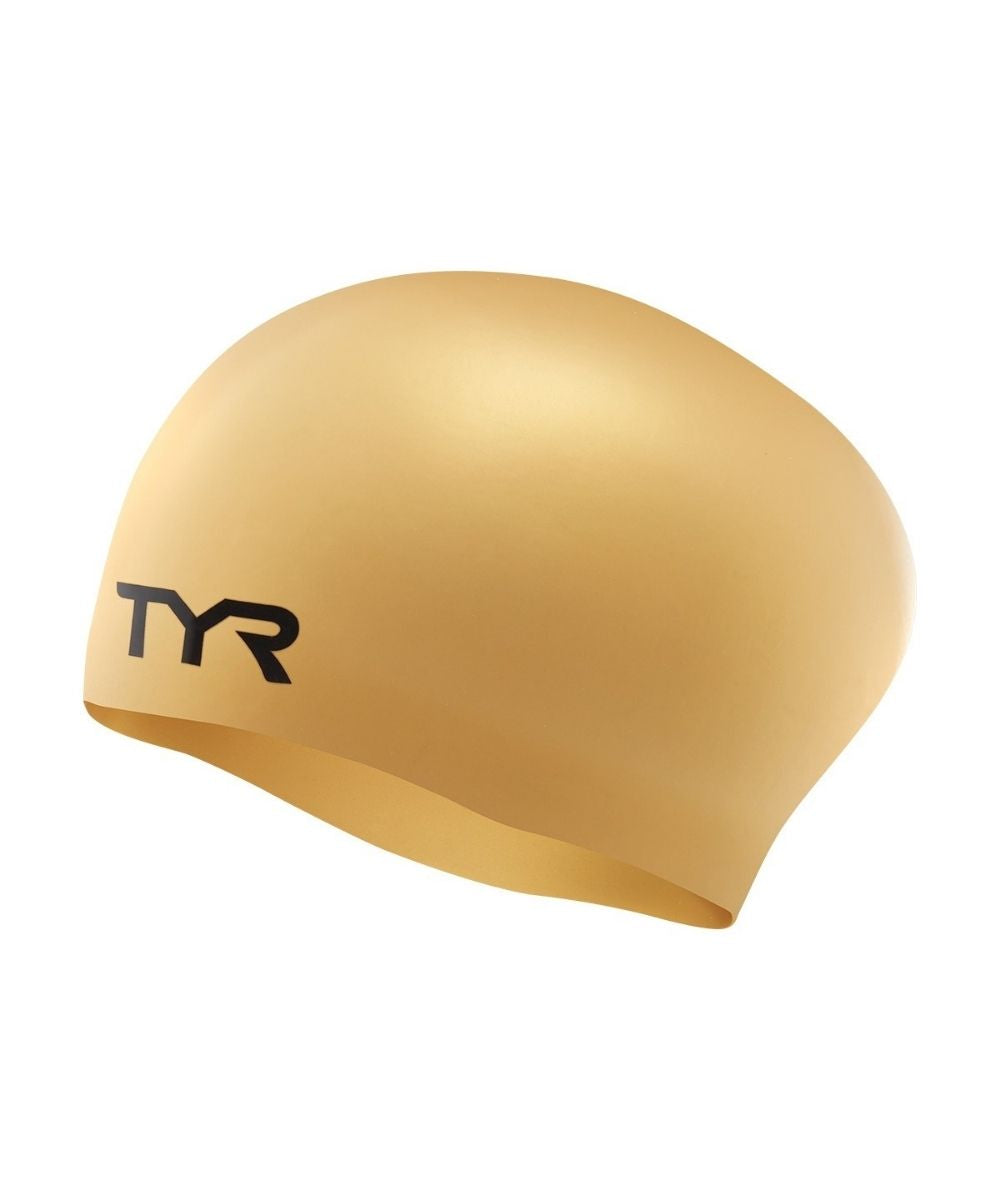 TYR Wrinkle-Free Long Hair Silicone Cap - Gold