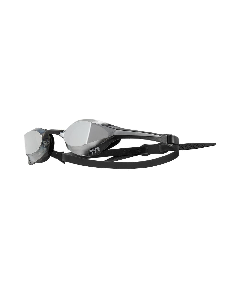 TYR Tracer-X Elite Racing Mirrored Goggle - Silver/Black