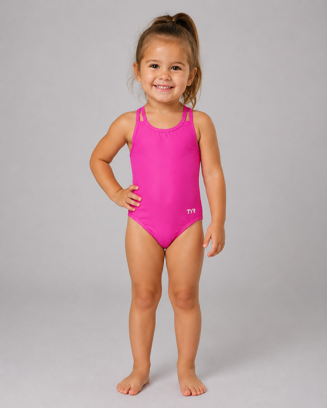 TYR Girl's Oliviafit Swimsuit - Fuschia
