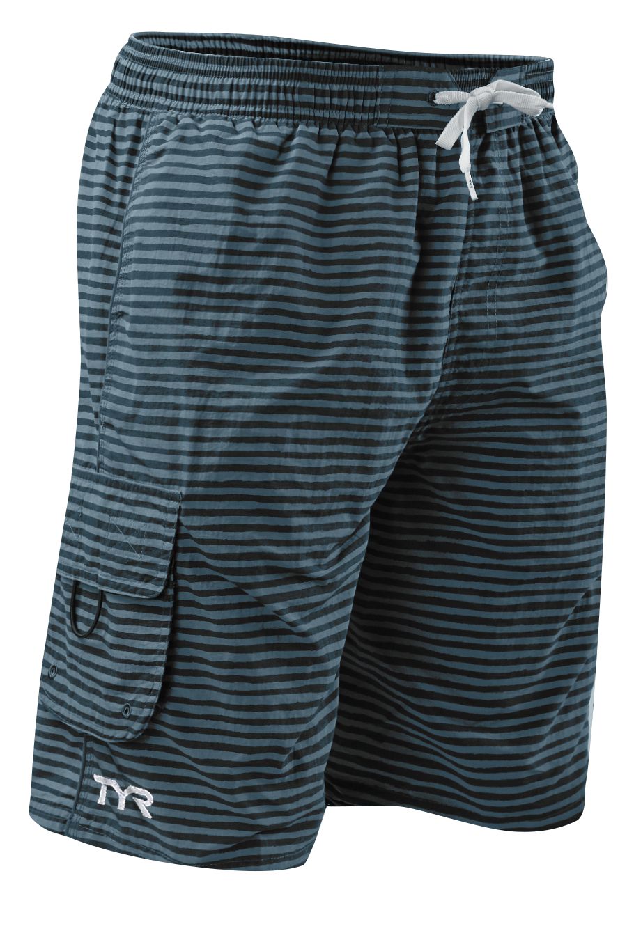 TYR Men's Micro-Stripe Challenger Shorts - Royal/Green