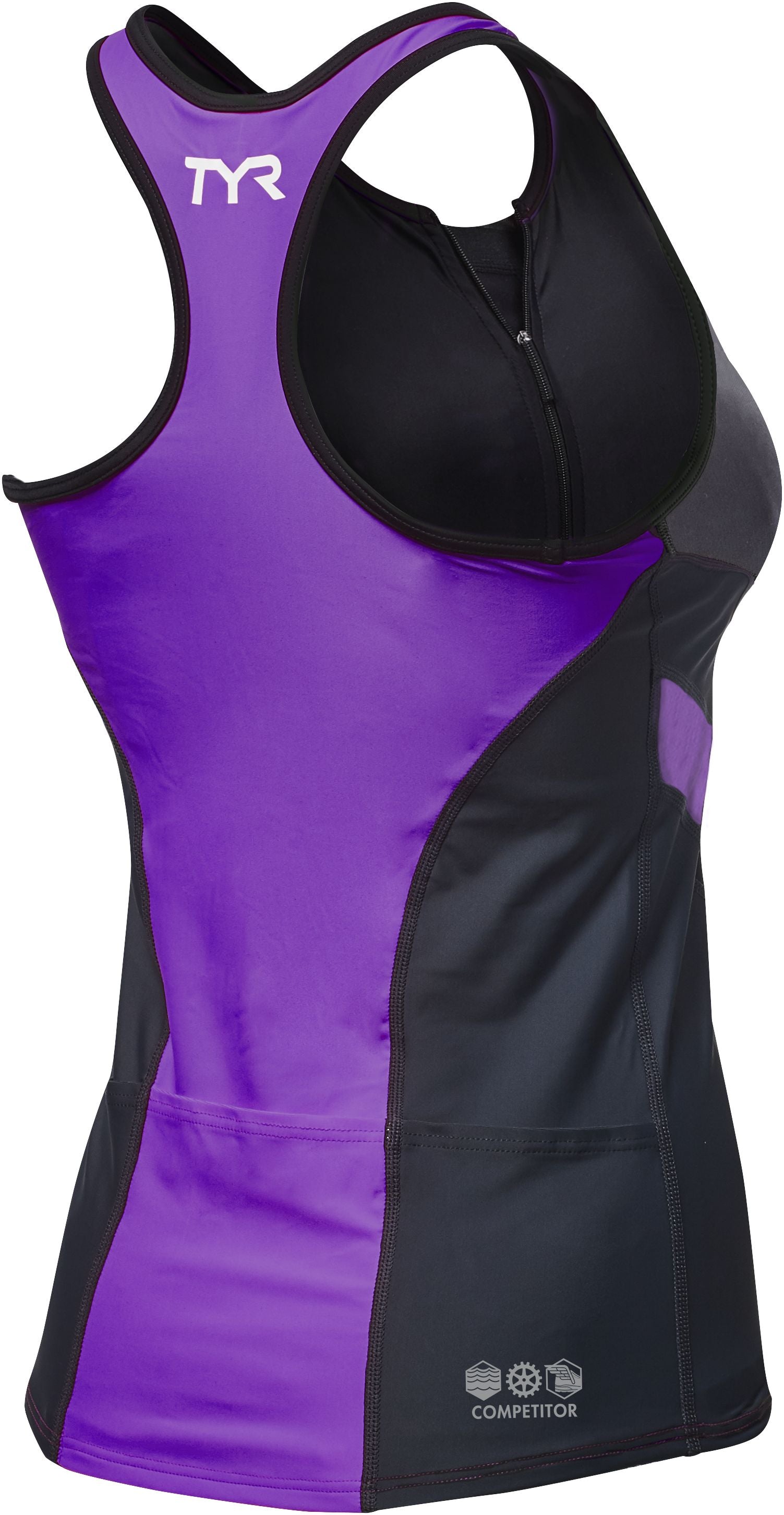 TYR Women's Competitor Tri Tank - Purple/Black