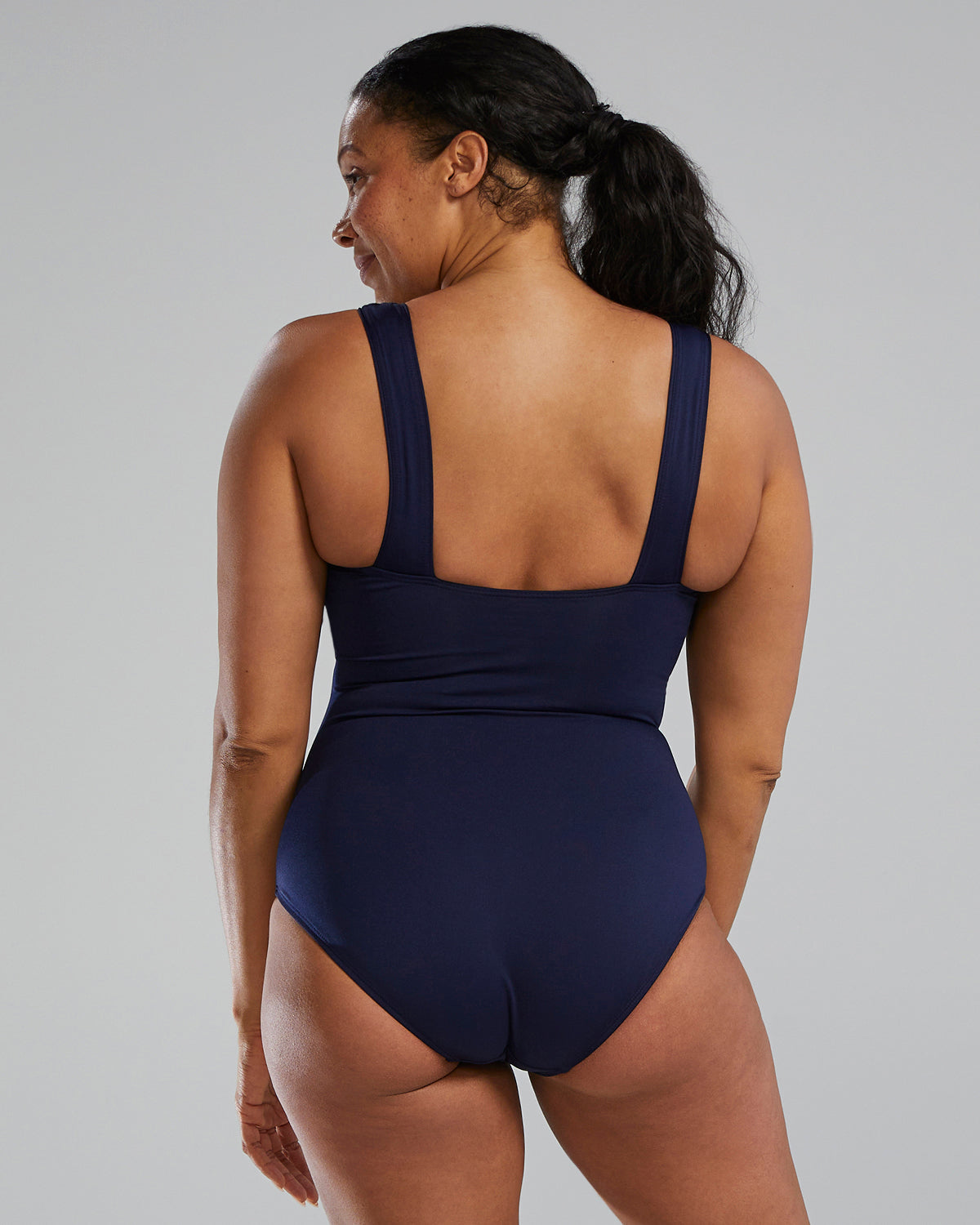 TYR Women's Square Neck Controlfit Swimsuit - Navy