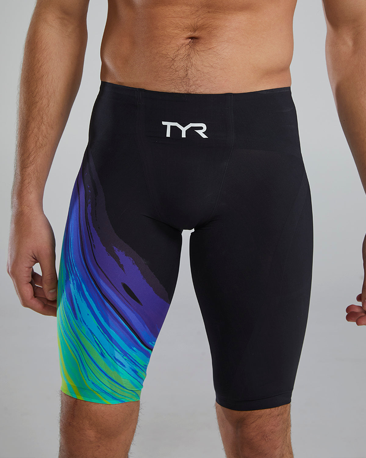 TYR Men's Venzo High Waist Jammer - Lime/Navy